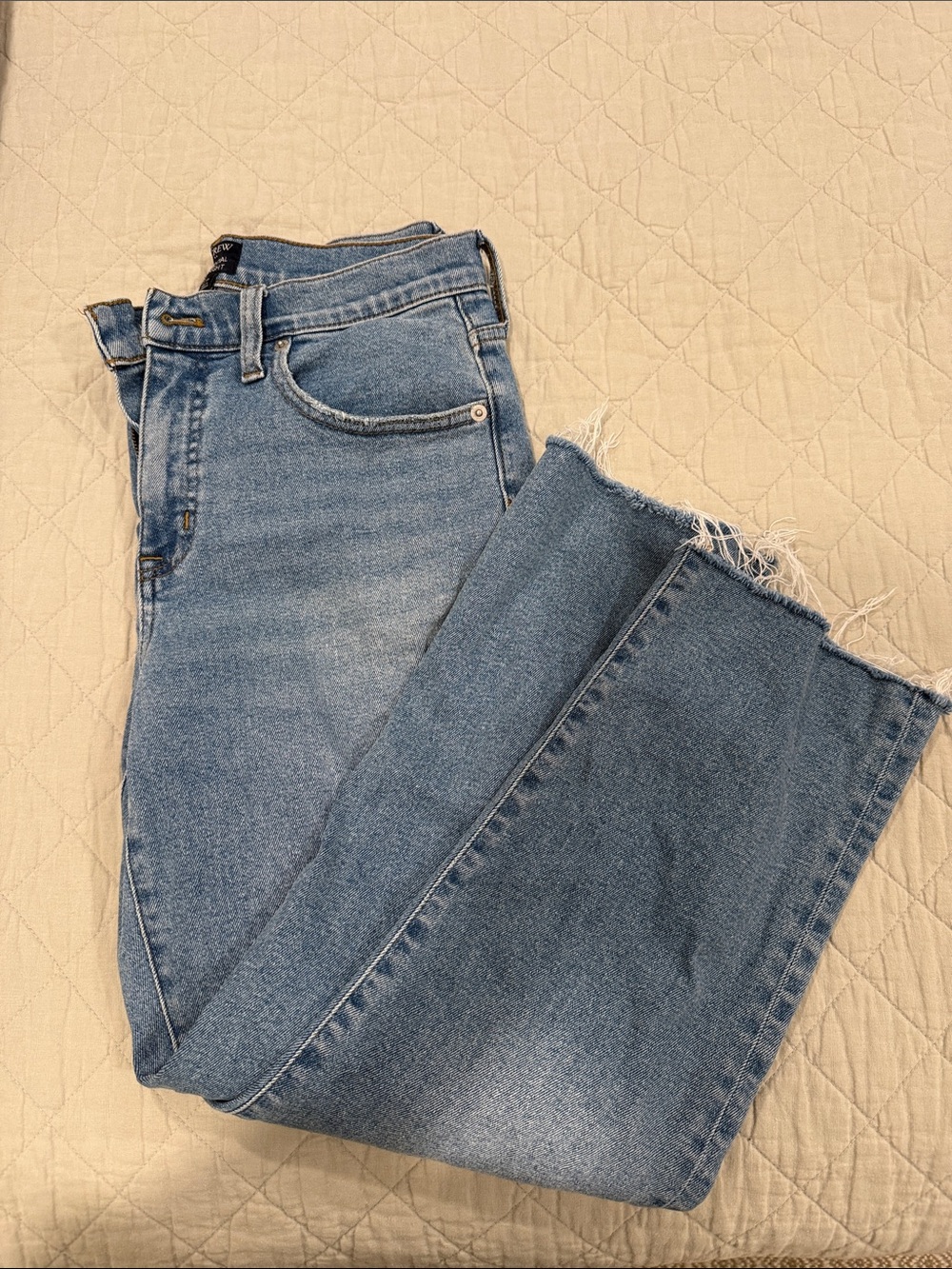 J. Crew Straight-Leg Jeans with Raw Hem